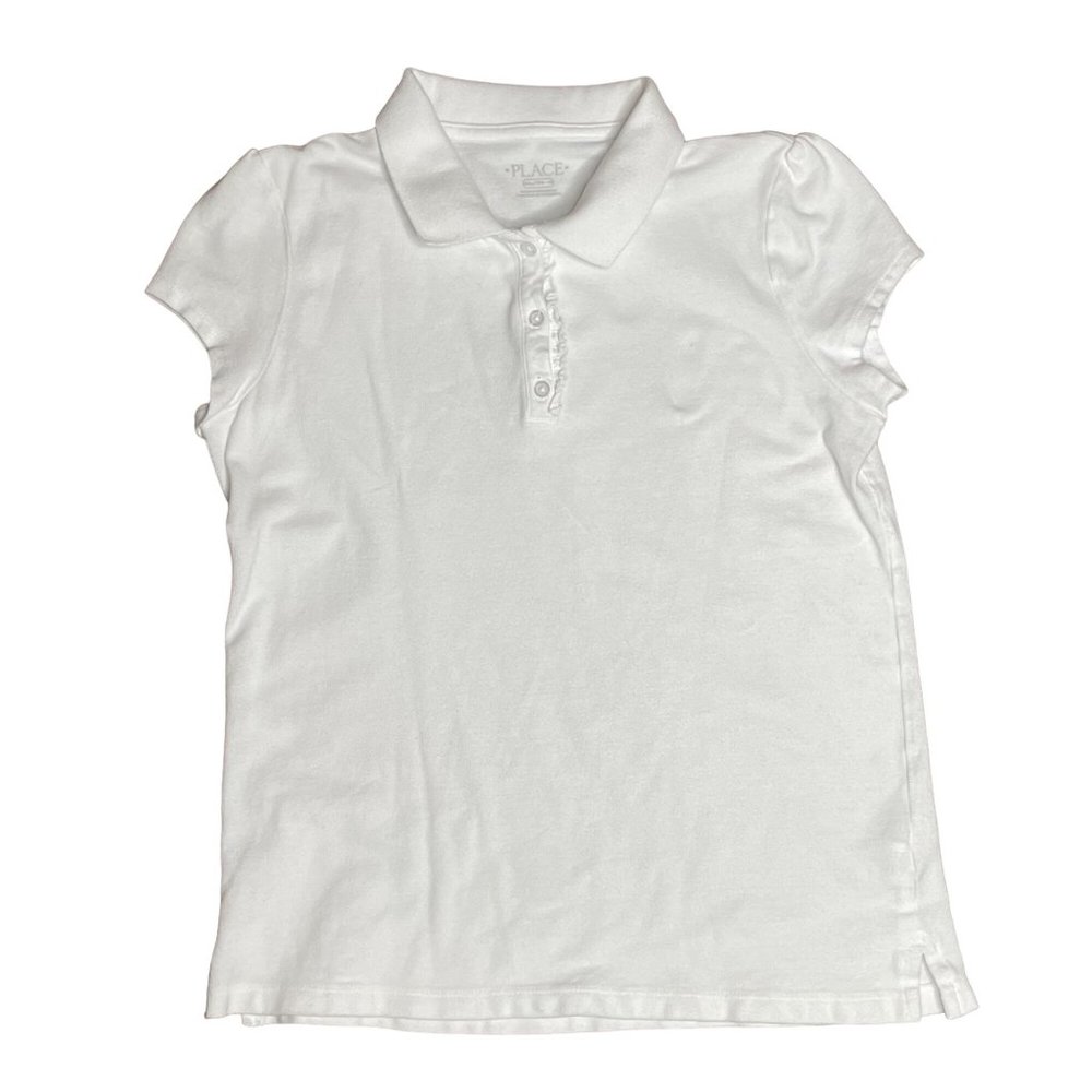 COPY - Children’s Place XXL 18 ruffle polo white